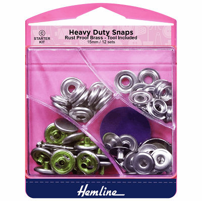 H405S.N Heavy Duty Snaps: Nickel: 15mm 